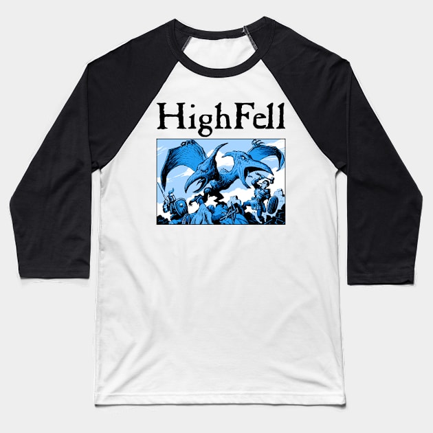 HighFell (Black) Baseball T-Shirt by Owlbear Fur Company